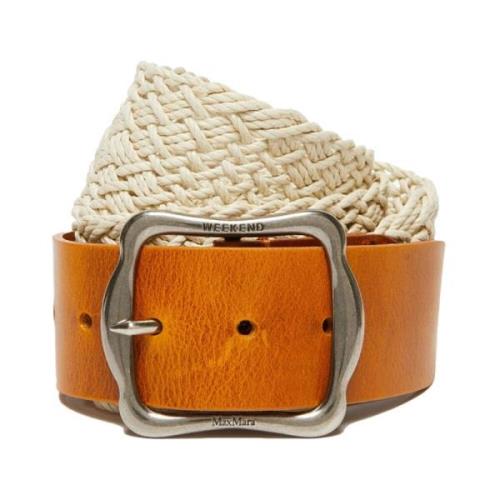 Gevlochten katoenen riem Max Mara Weekend , Brown , Dames