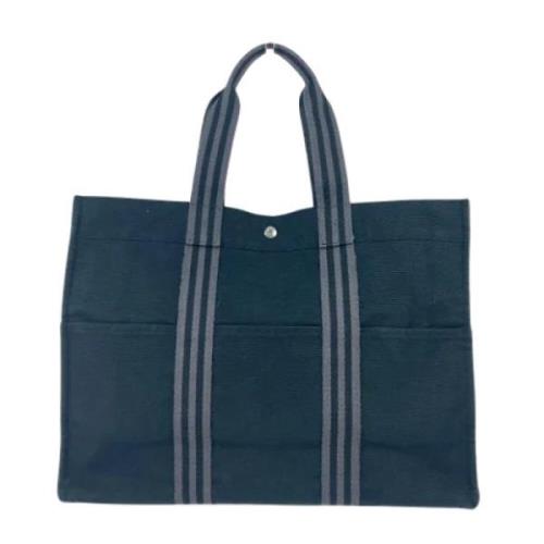 Pre-owned Fabric totes Hermès Vintage , Black , Dames