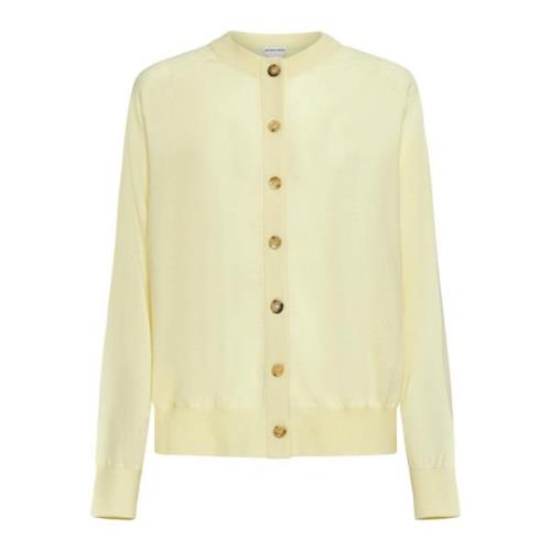 Gele Cashmere Cardigan Sweaters Bottega Veneta , Yellow , Dames