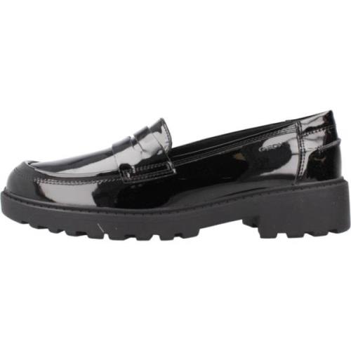 Stijlvolle Loafers voor Vrouwen Geox , Black , Dames