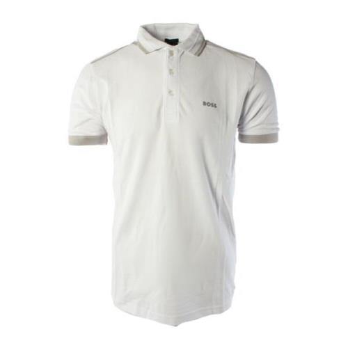 Klassieke Witte Katoenen Poloshirt Hugo Boss , White , Heren