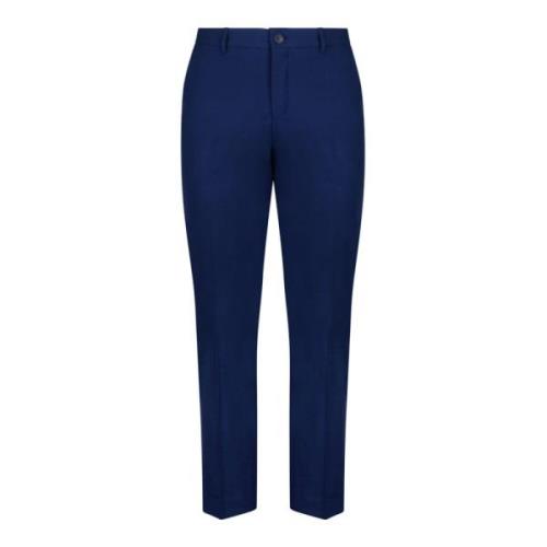 Blauwe Dieptes Slim Fit Enkellange Broek Selected Femme , Blue , Dames