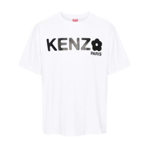 Biologisch katoenen T-shirt met Boke Flower-print Kenzo , White , Here...