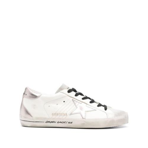 Super Star Leren Suède Sneakers Golden Goose , White , Dames