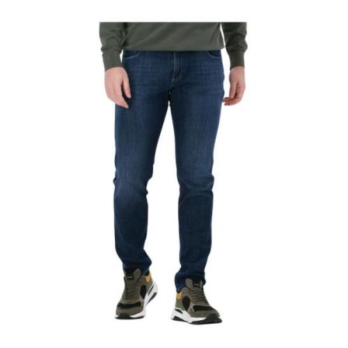 Slim Fit Blauwe Jeans voor Heren Alberto , Blue , Heren