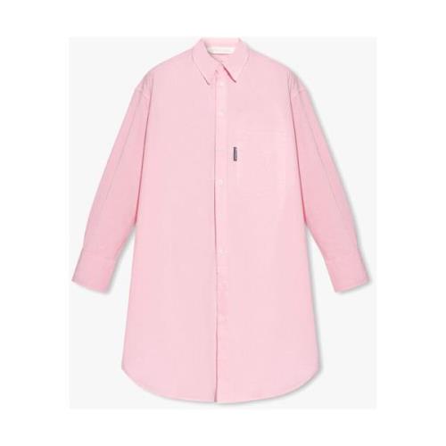 Katoenen jurk Palm Angels , Pink , Dames