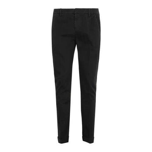 Gabardine Gaubert Broek Dondup , Black , Heren