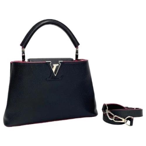 Pre-owned Leather handbags Louis Vuitton Vintage , Black , Dames