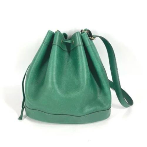 Pre-owned Leather shoulder-bags Hermès Vintage , Green , Dames