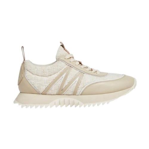 Witte Stadstrainer Bouclé Leer Moncler , White , Heren