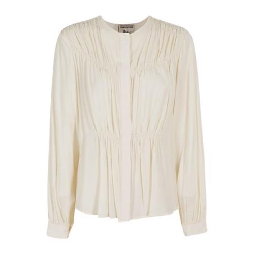 Elegante Rosalia Jurk Semicouture , Beige , Dames