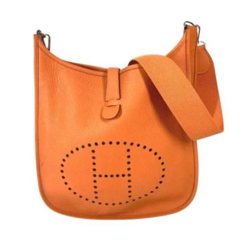 Pre-owned Leather crossbody-bags Hermès Vintage , Orange , Dames