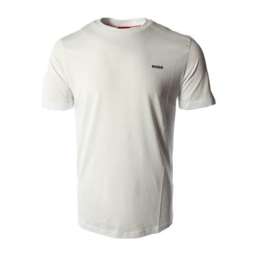 Heren Wit Katoenen T-shirt Dero222 Hugo Boss , White , Heren