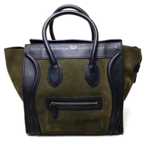 Pre-owned Leather totes Celine Vintage , Green , Dames