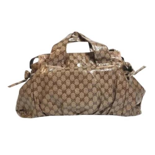 Pre-owned Canvas gucci-bags Gucci Vintage , Beige , Dames