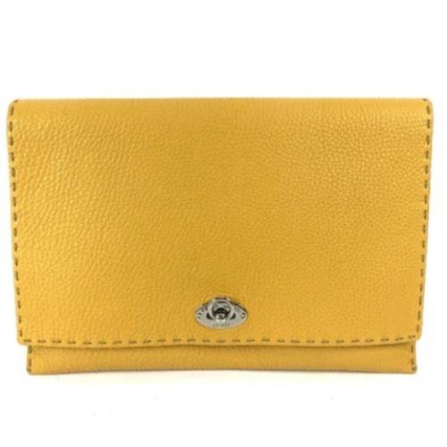 Pre-owned Leather fendi-bags Fendi Vintage , Yellow , Heren