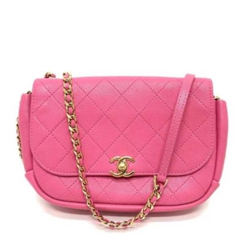 Pre-owned Leather chanel-bags Chanel Vintage , Pink , Dames