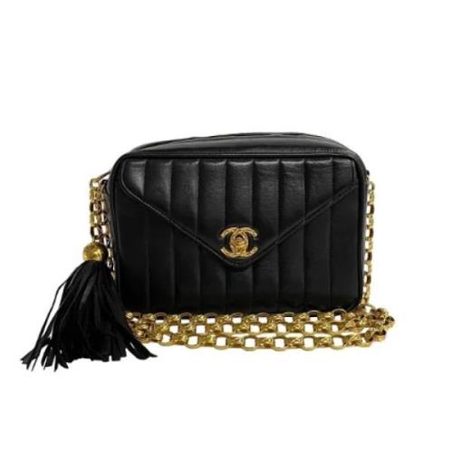 Pre-owned Leather crossbody-bags Chanel Vintage , Black , Dames