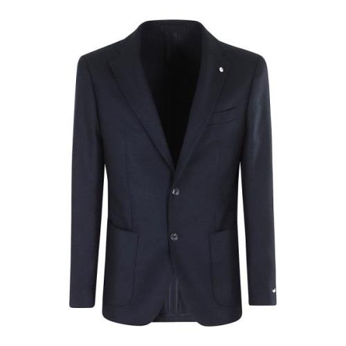 Kasjmier Wol Blazer L.b.m. 1911 , Blue , Heren