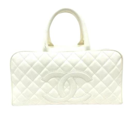 Pre-owned Leather chanel-bags Chanel Vintage , White , Dames