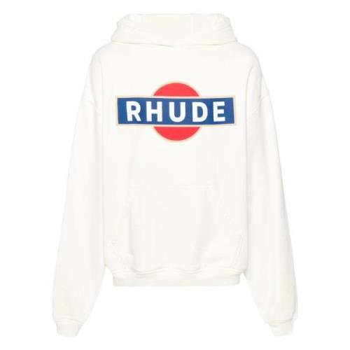 Vintage Racer Hoodie Rhude , White , Heren