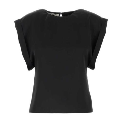 Zwarte satijnen top Philosophy di Lorenzo Serafini , Black , Dames