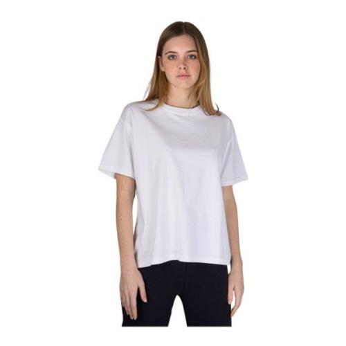 Klassieke Witte Crewneck Tee voor Vrouwen American Vintage , White , D...