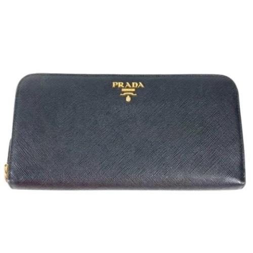 Pre-owned Leather wallets Prada Vintage , Black , Dames