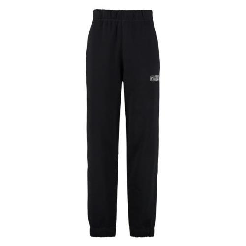 Logo Sweatpants van Biologisch Katoen Ganni , Black , Dames