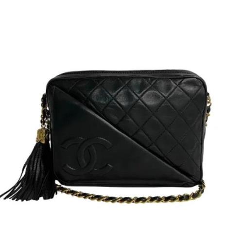 Pre-owned Leather crossbody-bags Chanel Vintage , Black , Dames