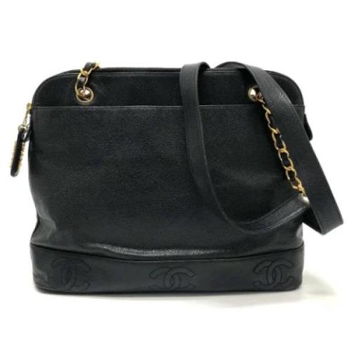 Pre-owned Leather chanel-bags Chanel Vintage , Black , Dames