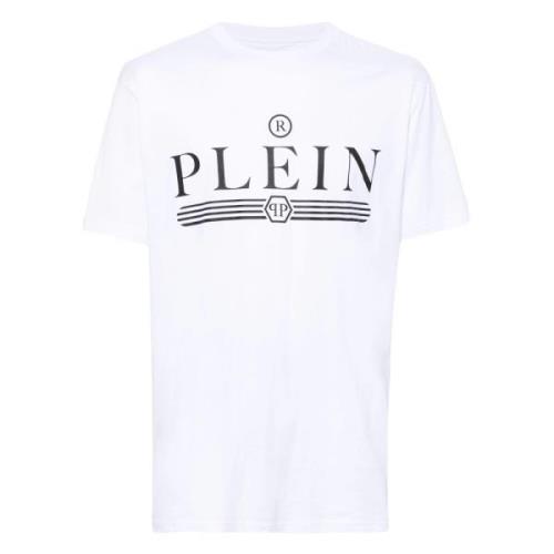 Witte T-shirts en Polos met Plein Print Philipp Plein , White , Heren