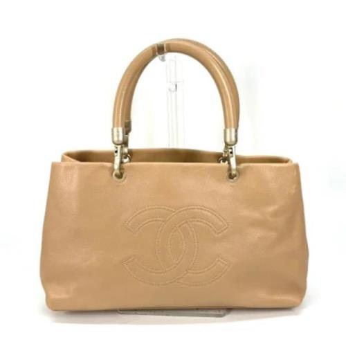 Pre-owned Leather chanel-bags Chanel Vintage , Beige , Dames