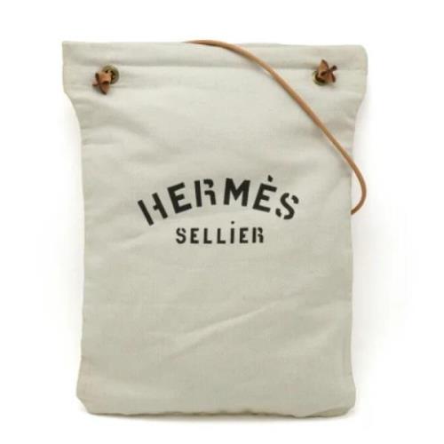 Pre-owned Fabric shoulder-bags Hermès Vintage , Gray , Dames