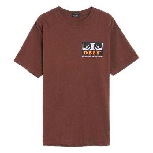 Subvert T-shirt Obey , Brown , Heren