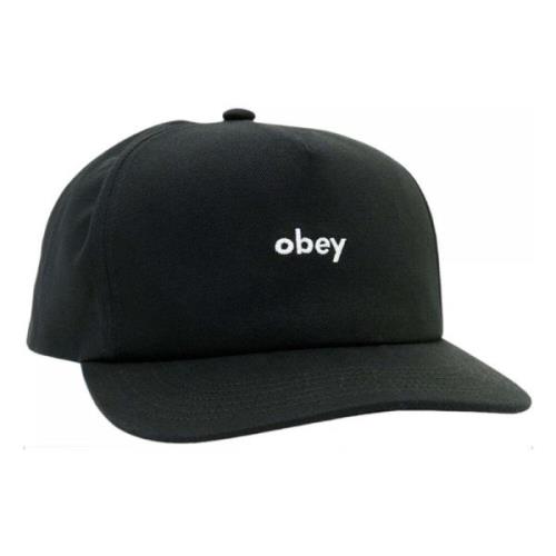 Kleine Letters 5 Panel Pet Obey , Black , Heren