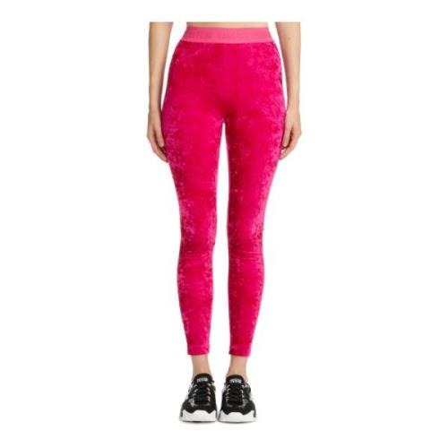 Geborduurde Logo Legging Versace Jeans Couture , Pink , Dames