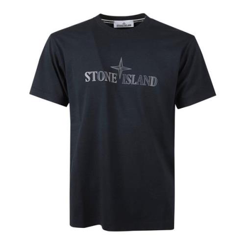 Casual Katoenen T-shirt Stone Island , Blue , Heren