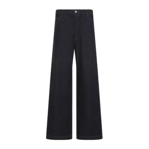 Indigo Pickerby Broek Dries Van Noten , Blue , Heren