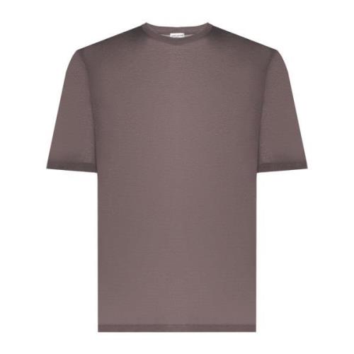 Taupe Crew Neck Katoenen T-shirt Saint Laurent , Beige , Heren