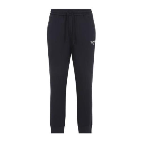 Navy Bianco Jogging Pants Valentino , Blue , Heren