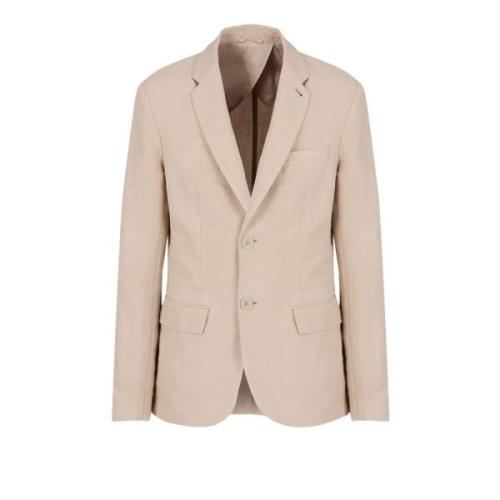 Kasjmier Beige Blazer Set voor Mannen Armani Exchange , Beige , Heren