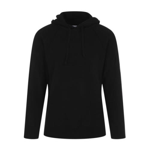 Zwarte Gebreide Hoodie C.p. Company , Black , Heren