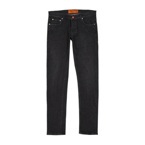 Zwarte Katoenen Denim Slim Jeans Heron Preston , Black , Heren