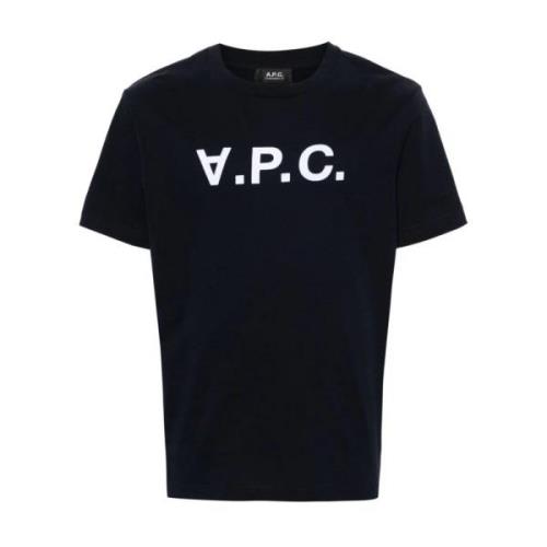 Logo Flocked VPC T-Shirt A.p.c. , Blue , Dames