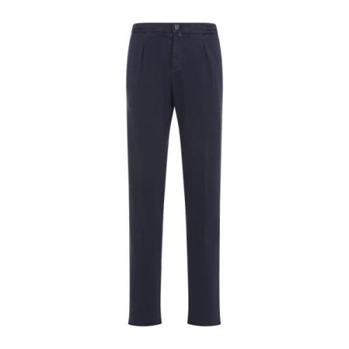 Blauwe Navy Broek 1 Pence Kiton , Blue , Heren