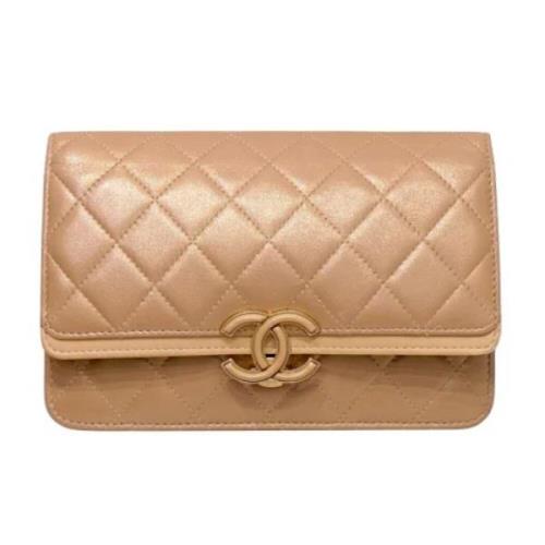 Pre-owned Canvas chanel-bags Chanel Vintage , Beige , Dames