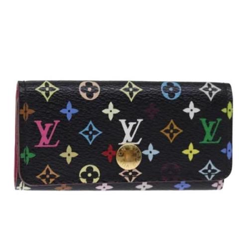 Pre-owned Canvas key-holders Louis Vuitton Vintage , Black , Dames