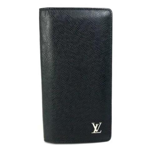 Pre-owned Leather wallets Louis Vuitton Vintage , Black , Dames