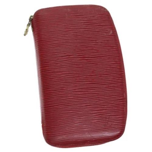 Pre-owned Leather wallets Louis Vuitton Vintage , Red , Dames